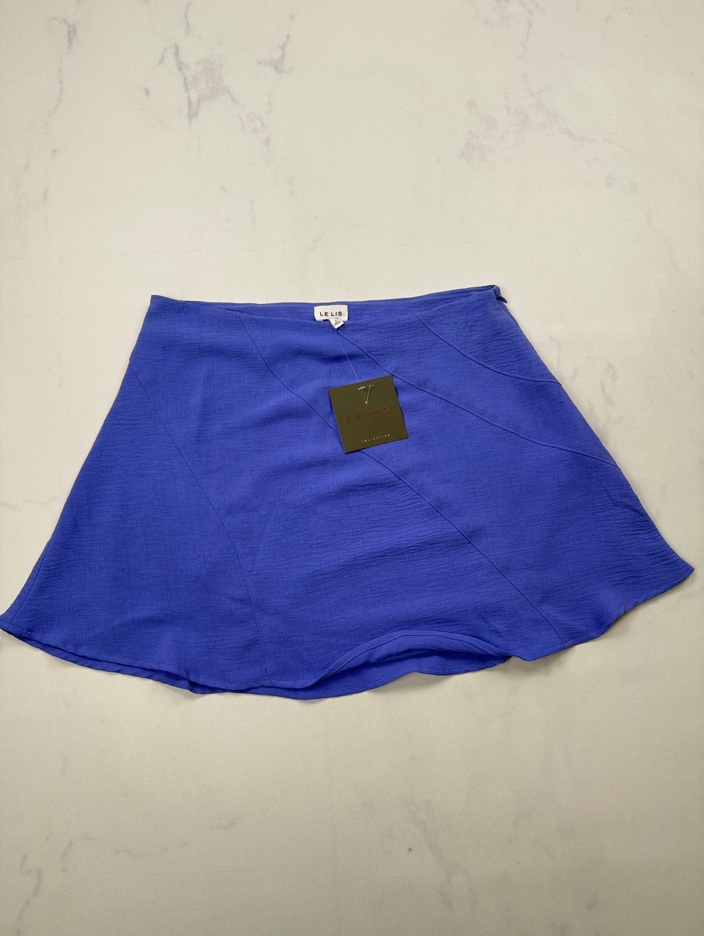 Le Lis Collection Blue Mini Skirt Contemporary Modern Classic Style - Womens M
